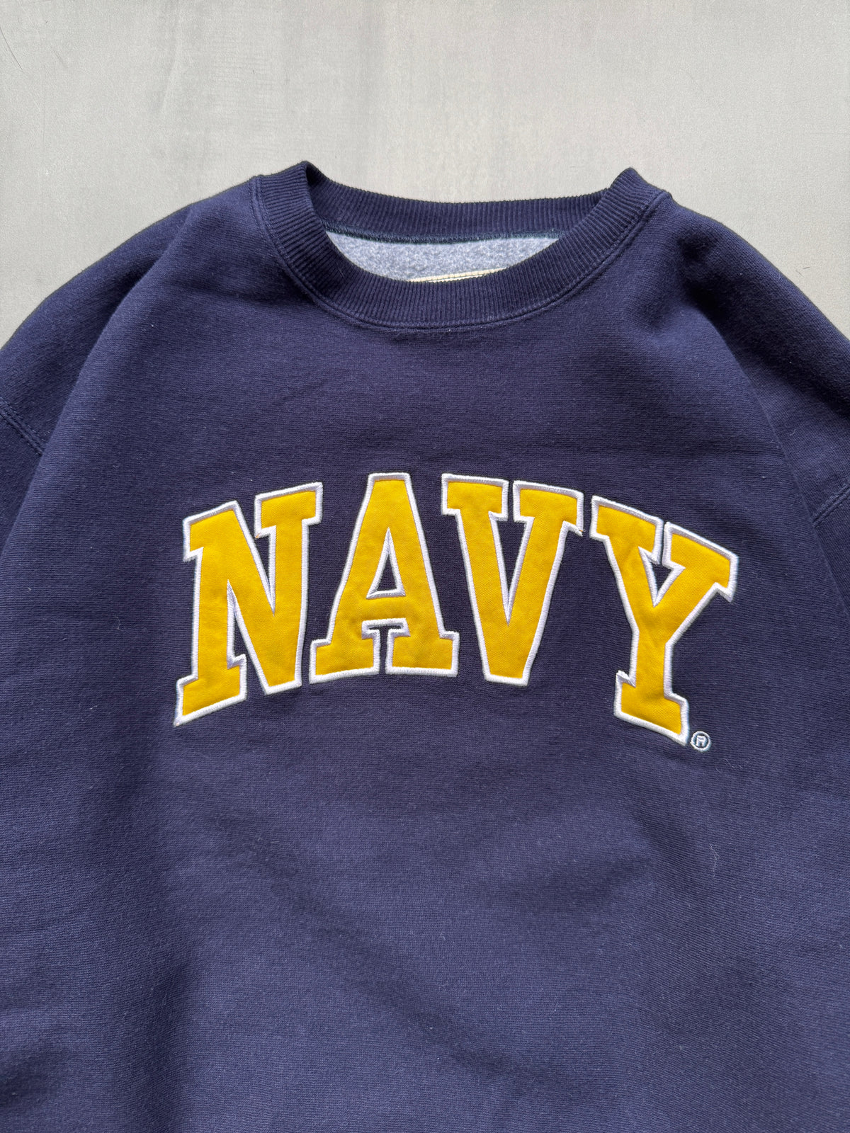 VINTAGE STEVE & BARRY'S HEAVYWEIGHT NAVY SWEATER - M