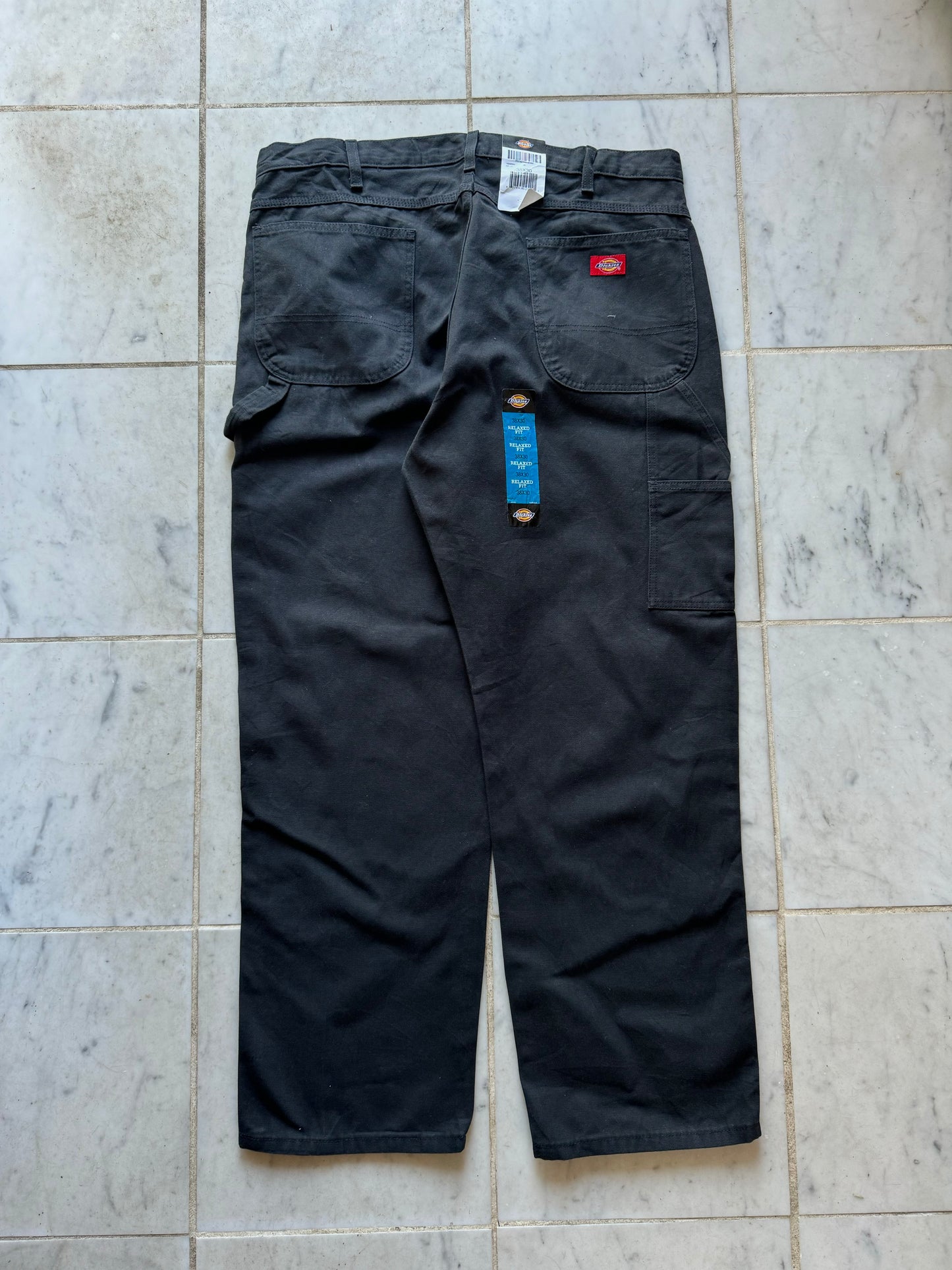 DICKIES BLACK WORK PANTS - 38x34