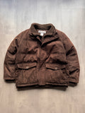 VINTAGE COLUMBIA SPORTSWEAR SUEDE PADDED JACKET - XL