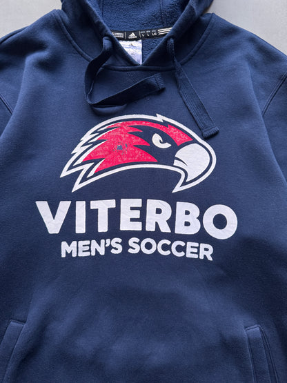 VINTAGE ADIDAS VITERBO SOCCER NAVY HOODIE - L