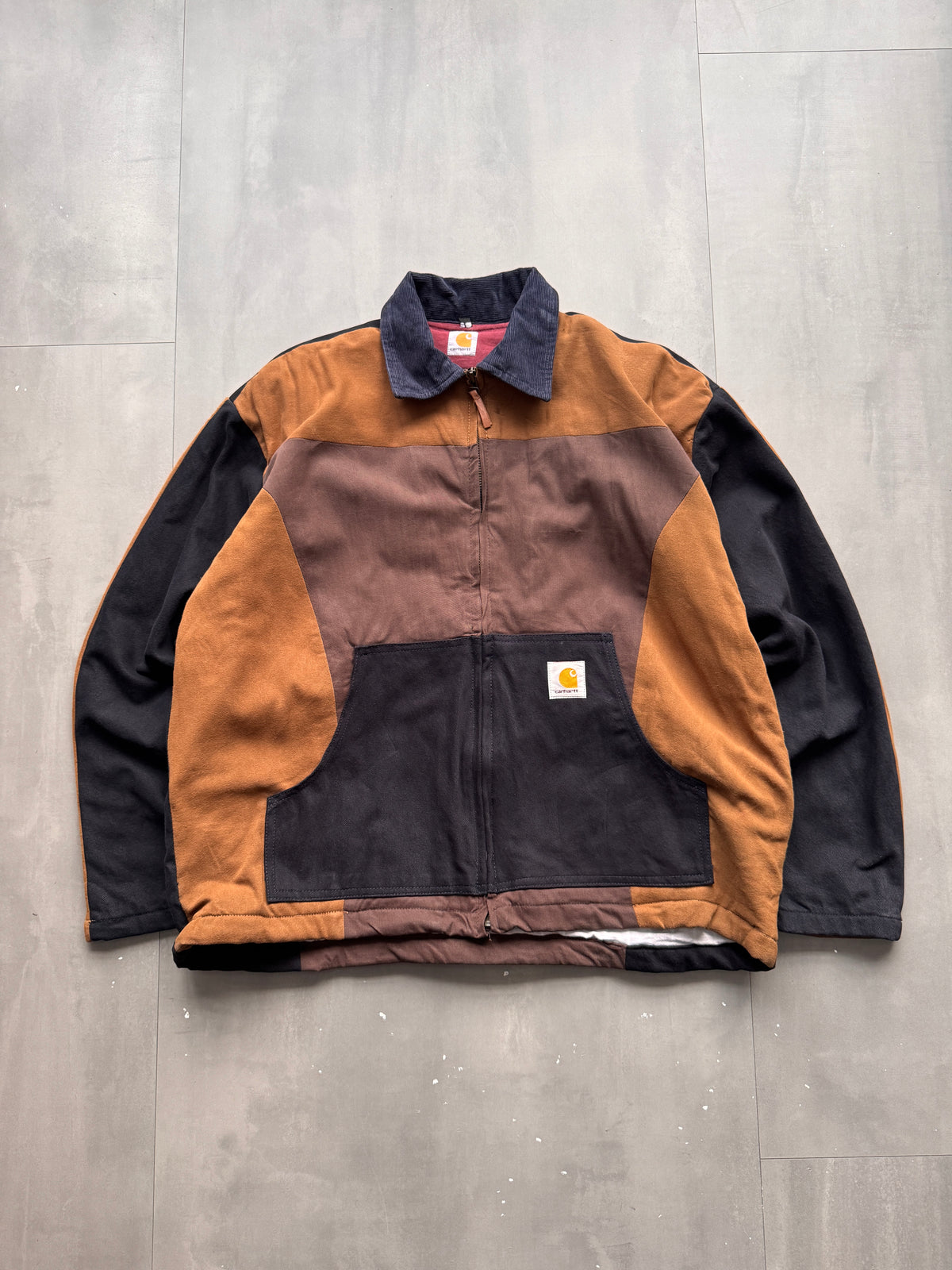 VINTAGE REWORKED CARHARTT MULTICOLOR DETROIT JACKET - XL