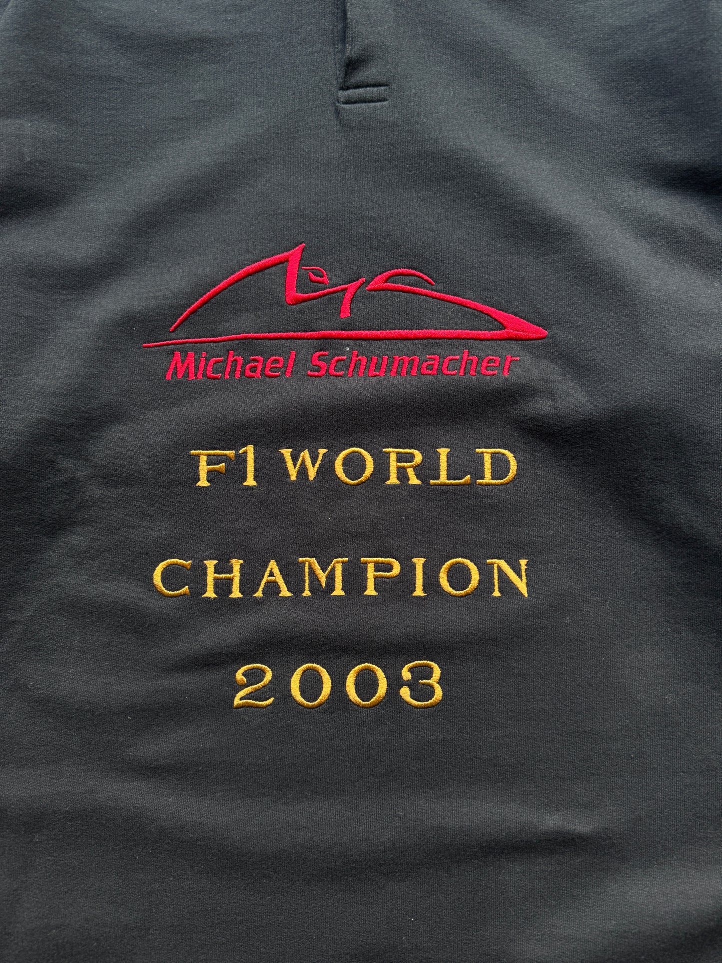 VINTAGE F1 MICHAEL SCHUMACHER WORLD CHAMPION 2003 BLACK HOODIE - XL