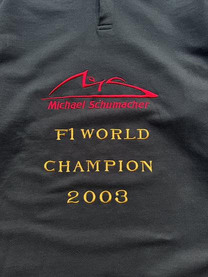 VINTAGE F1 MICHAEL SCHUMACHER WORLD CHAMPION 2003 BLACK HOODIE - XL