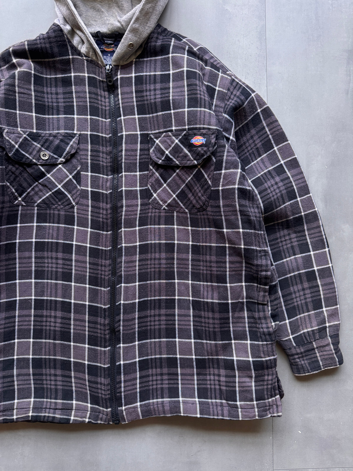 VINTAGE DICKIES BLACK FLANNEL JACKET - M