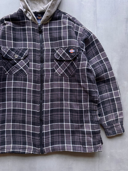 VINTAGE DICKIES BLACK FLANNEL JACKET - M