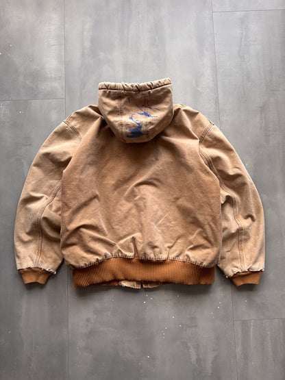 VINTAGE CARHARTT TAN FADED ACTIVE JACKET - XL