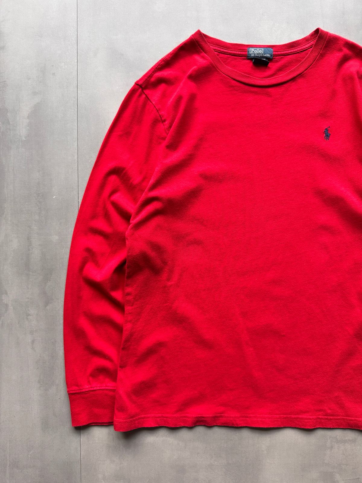 VINTAGE RALPH LAUREN RED LONGSLEEVE TEE - S