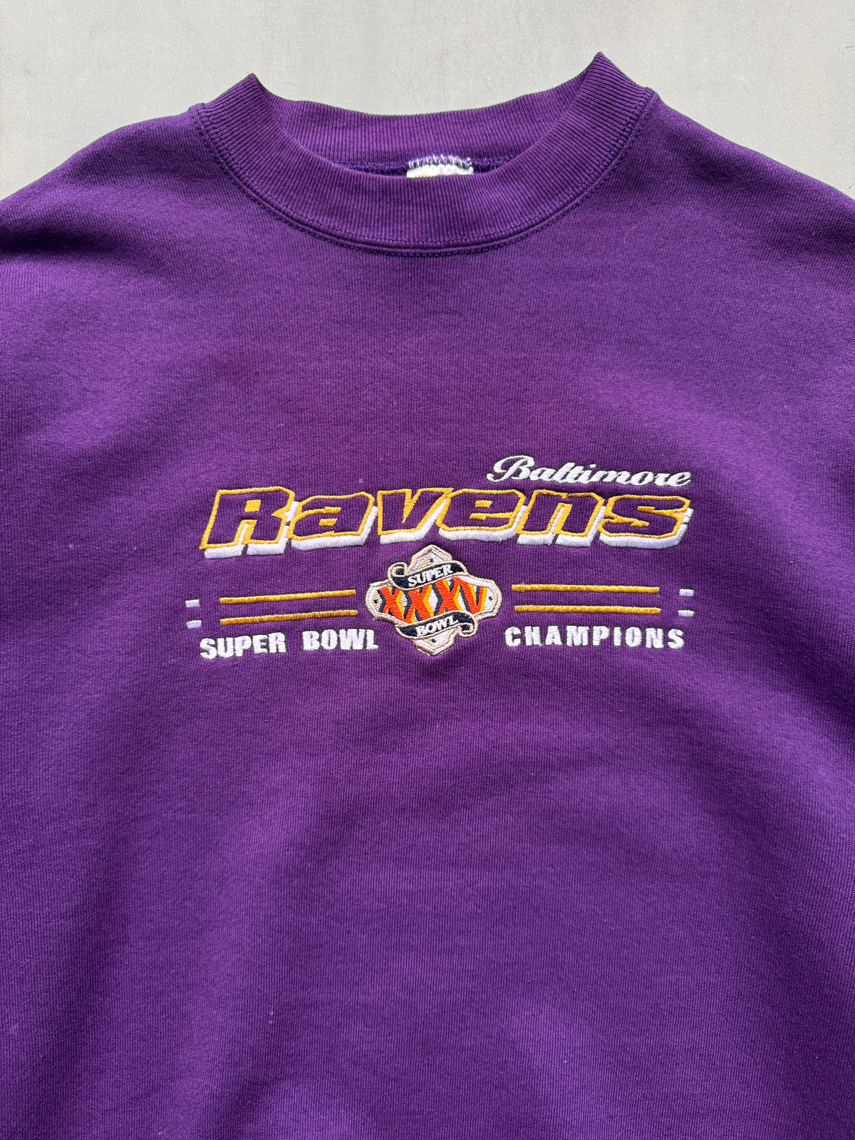 VINTAGE NFL BALTIMORE RAVENS PURPLE SWEATER - L