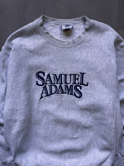 VINTAGE LEE SAMUEL ADAMS GREY SWEATER - MEDIUM