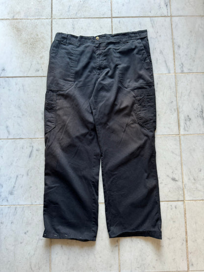 CARHARTT BLACK RIPSTOP WORK PANTS - 38x30