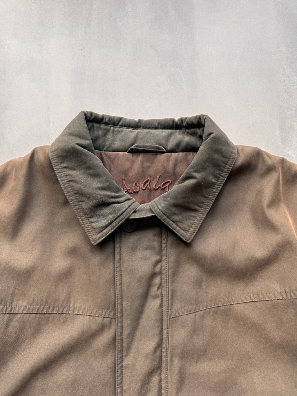VINTAGE FADED BROWN/GREEN TRENCHCOAT - M