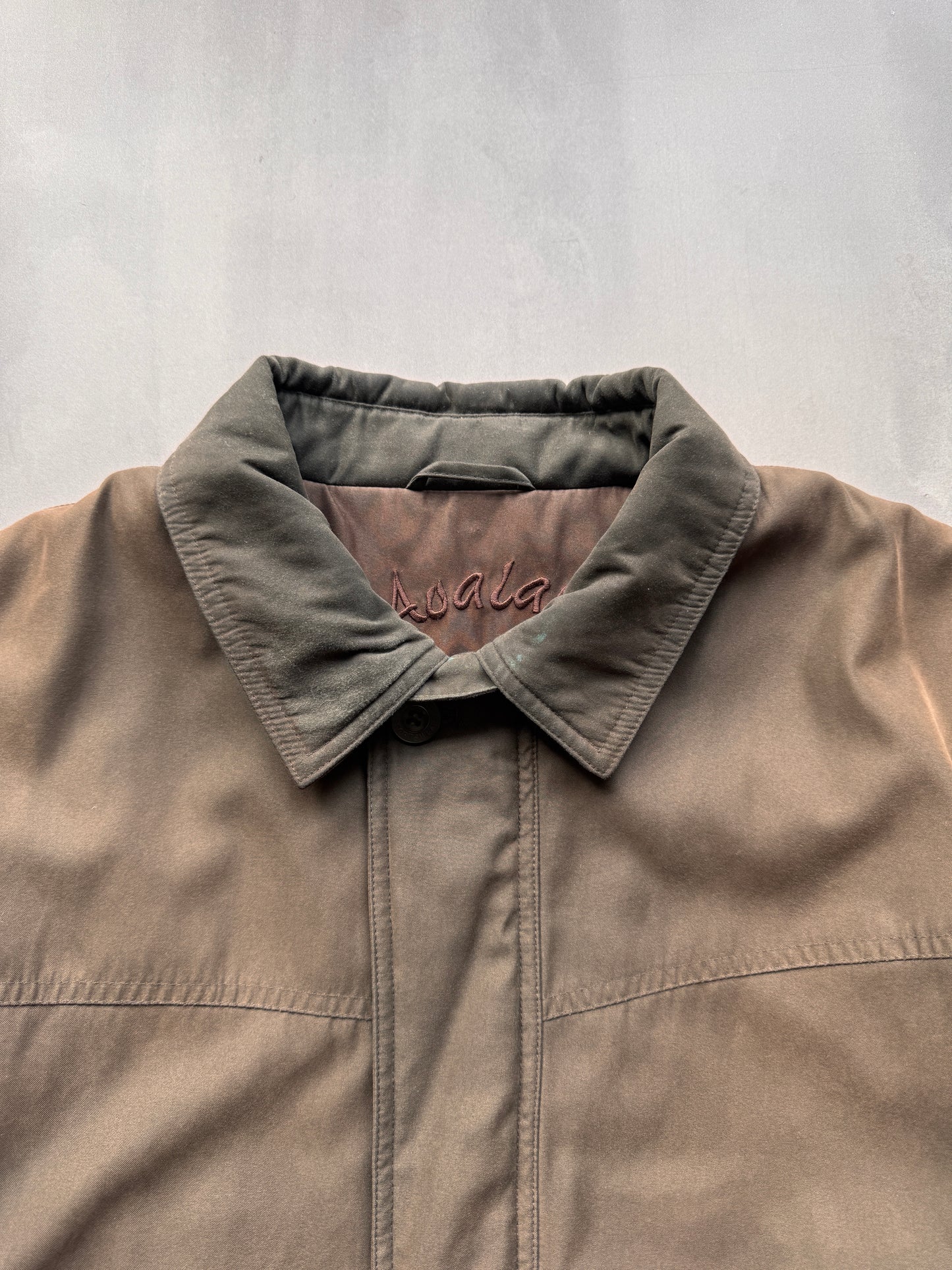 VINTAGE FADED BROWN/GREEN TRENCHCOAT - M