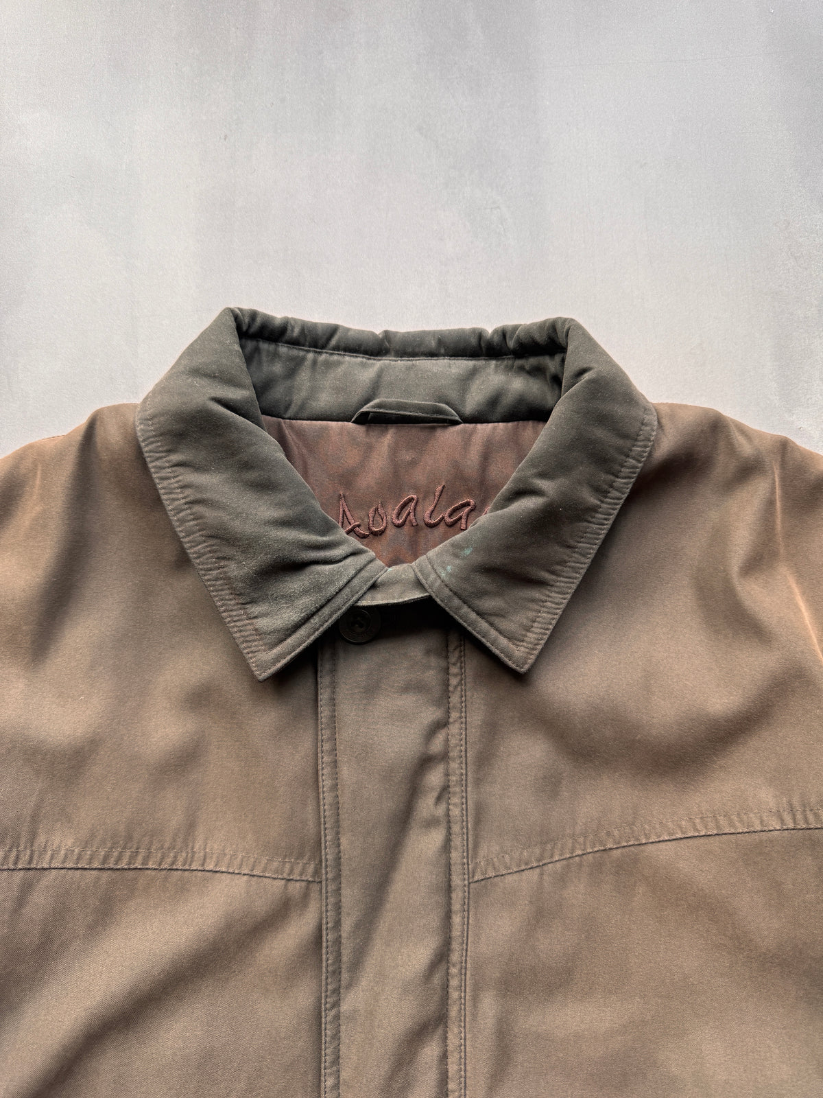 VINTAGE FADED BROWN/GREEN TRENCHCOAT - M