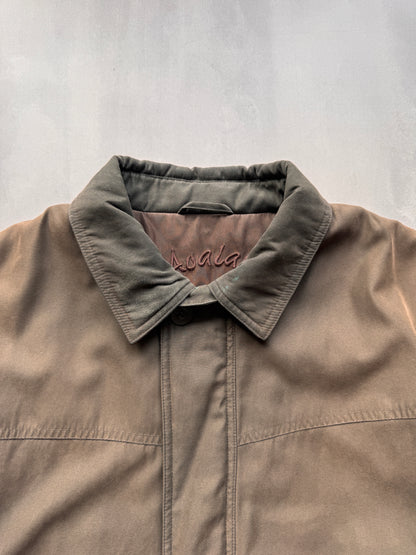 VINTAGE FADED BROWN/GREEN TRENCHCOAT - M