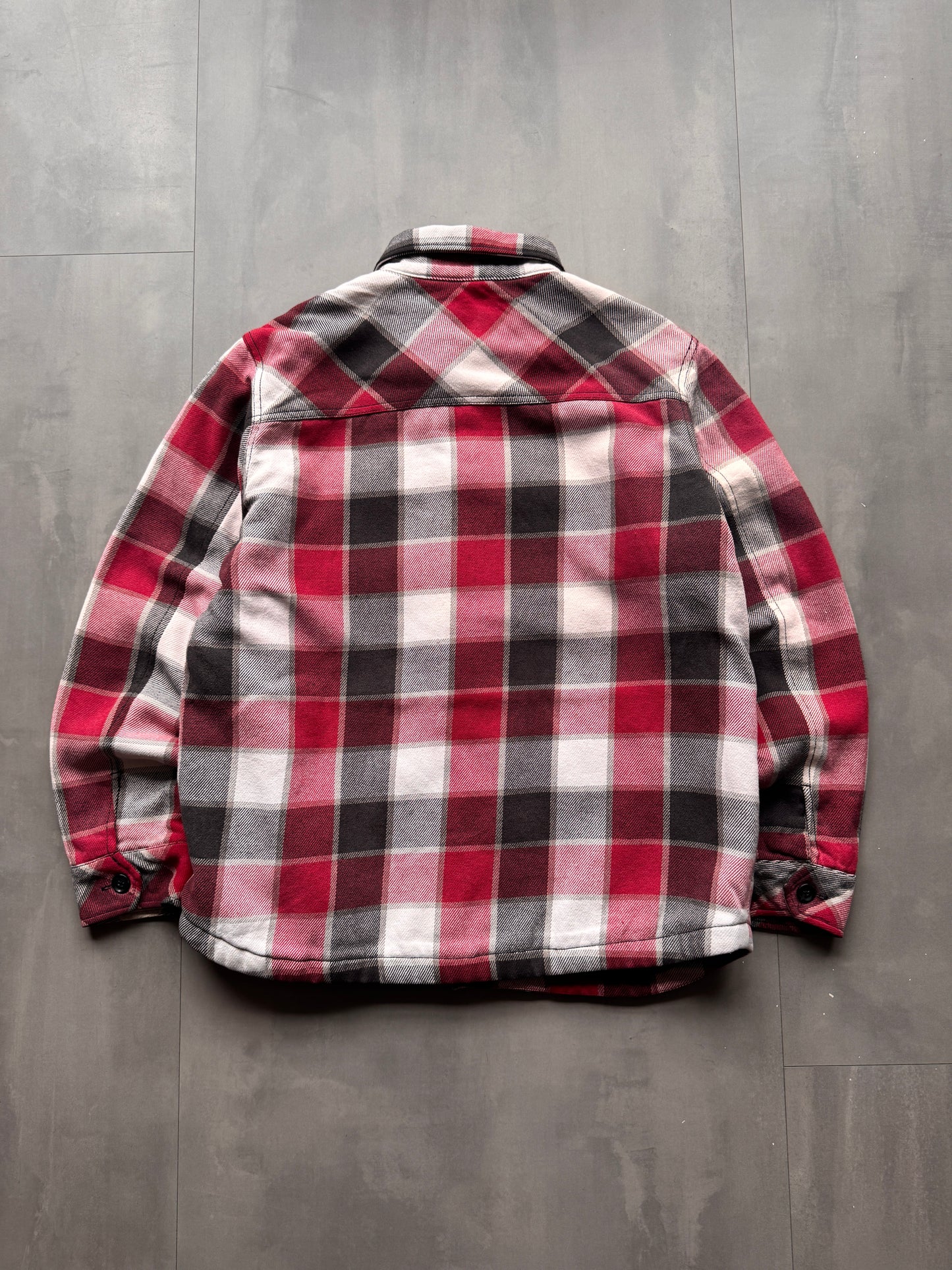 VINTAGE SHERPA LINED FLANNEL JACKET - L