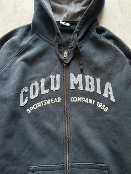 COLUMBIA SPORTSWEAR NAVY ZIP UP HOODIE - XLARGE