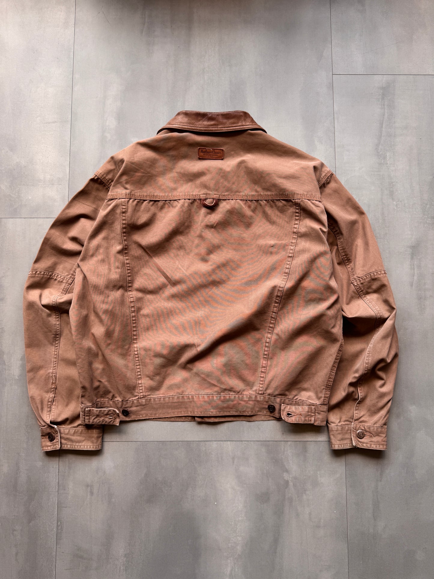 VINTAGE MARLBORO BROWN JACKET - L