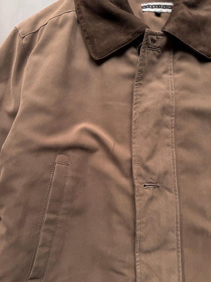 VINTAGE SUEDE BROWN TRENCHCOAT - XL