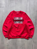 VINTAGE LEE HEAVYWEIGHT MORTON SOCCER RED SWEATER - M