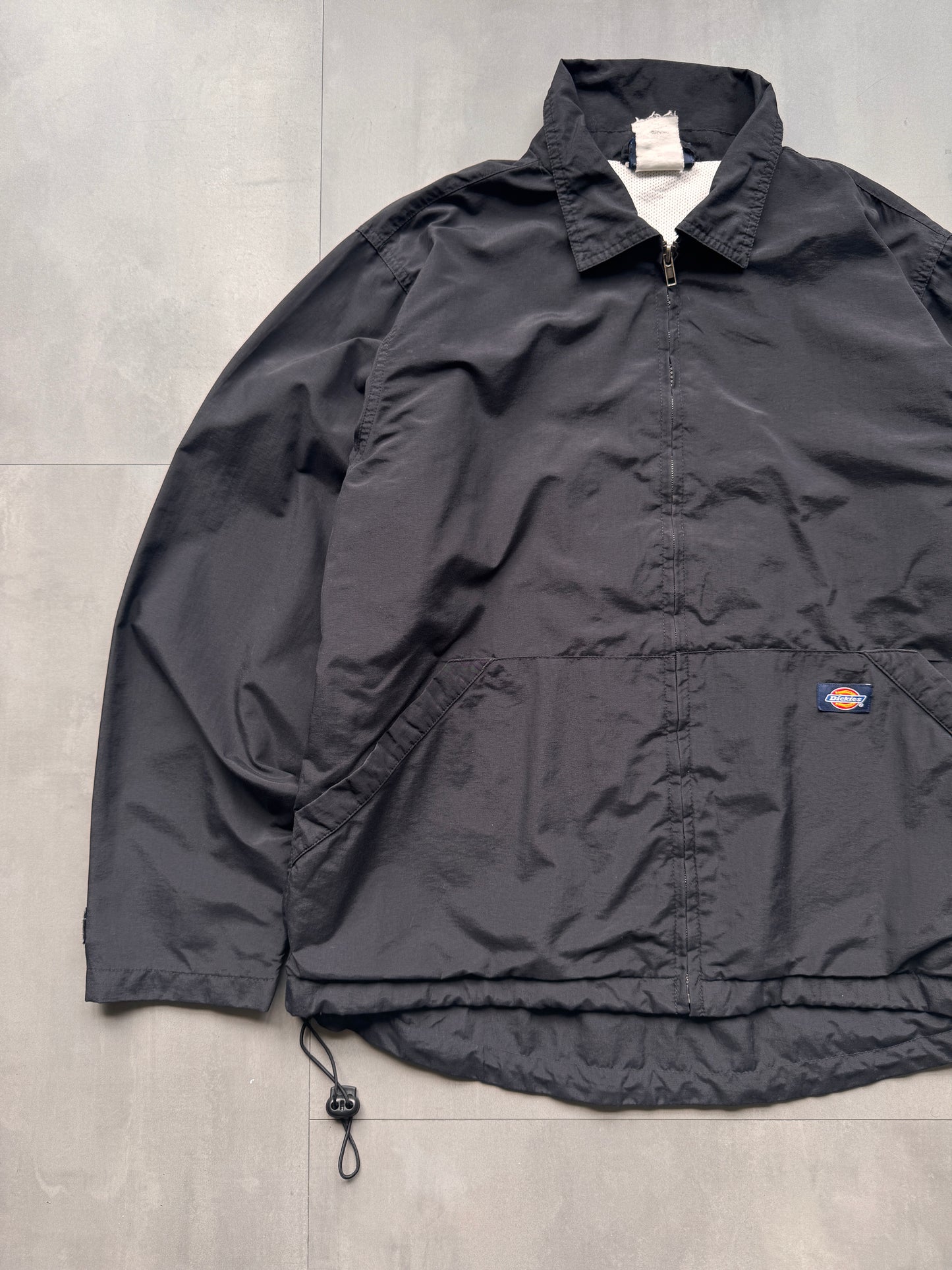 VINTAGE DICKIES LIGHTWEIGHT BLACK TRACK JACKET - M