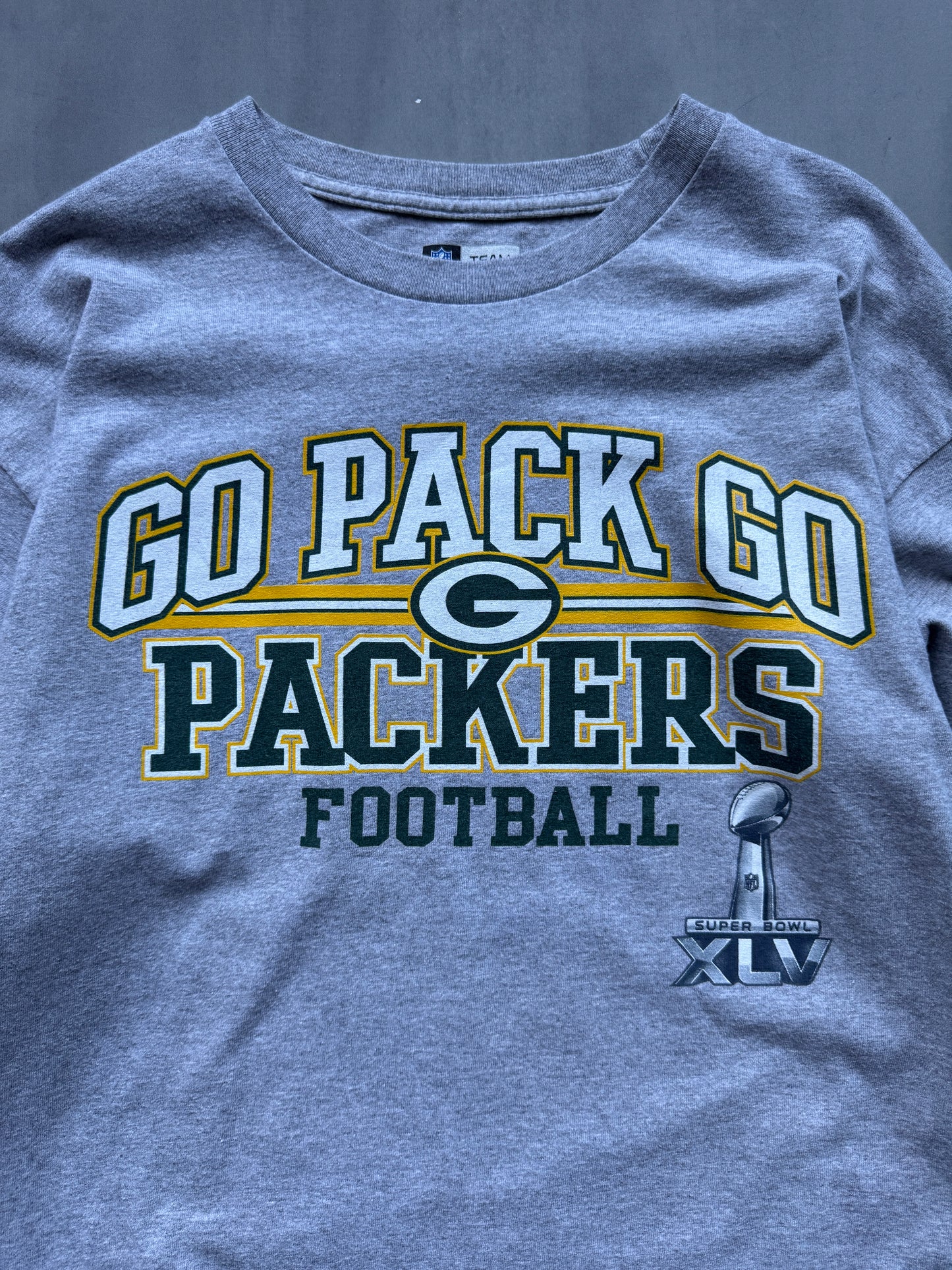 VINTAGE NFL GREENBAY PACKERS GREY LONGSLEEVE - XL