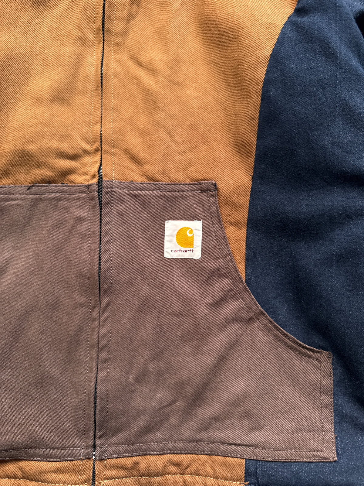 VINTAGE REWORKED CARHARTT MULTICOLOR DETROIT JACKET - L