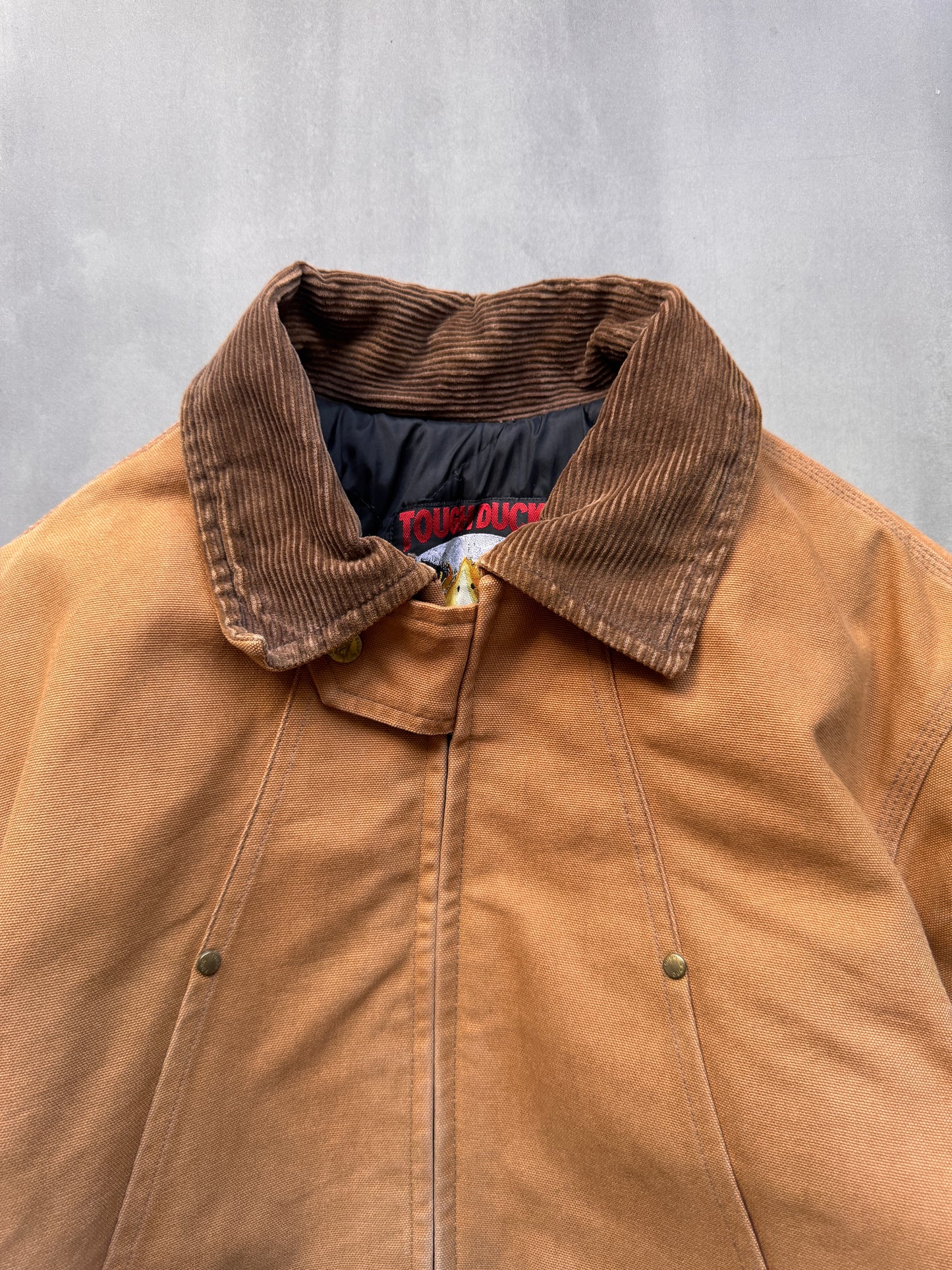 VINTAGE TOUGH DUCK TAN WORK JACKET - M