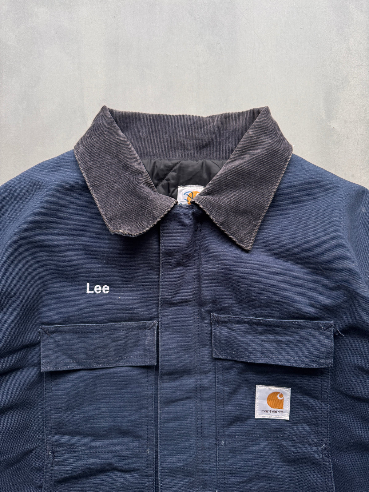 VINTAGE CARHARTT NAVY ARCTIC JACKET - XL