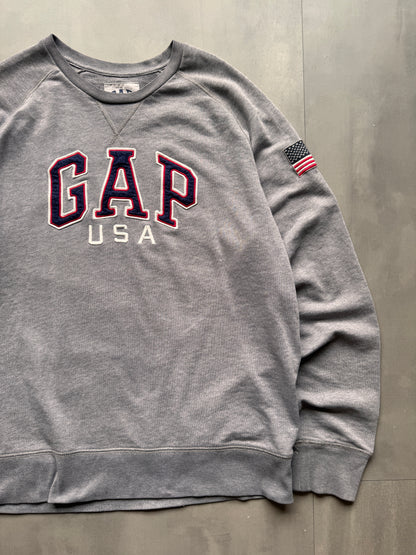VINTAGE GAP USA GREY LONGSLEEVE - L