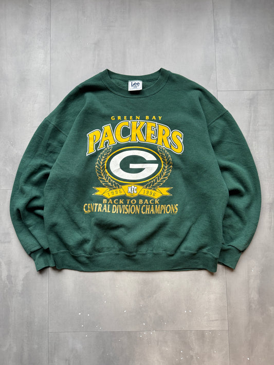 VINTAGE LEE NFL GREEN BAY PACKERS '95/'96 DIVISION CHAMPIONS SWEATER - XL