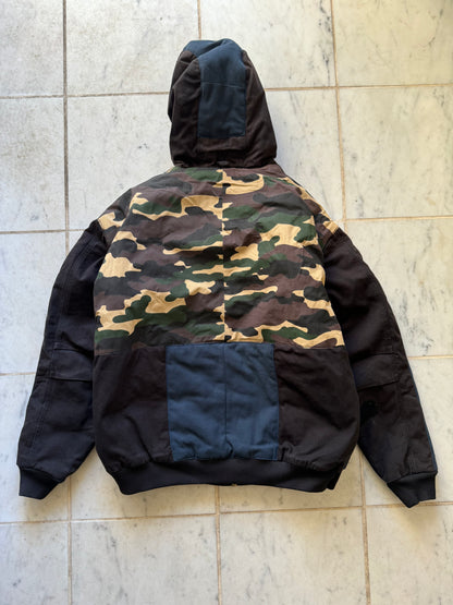 CARHARTT REWORKED CAMO PATTERN ACTIVE JACKET - XLARGE