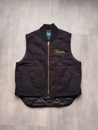 VINTAGE TRI MOUNTAIN BLACK WORK GILET - LARGE