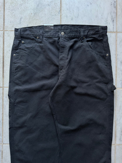 DICKIES BLACK WORK PANTS - 38x34