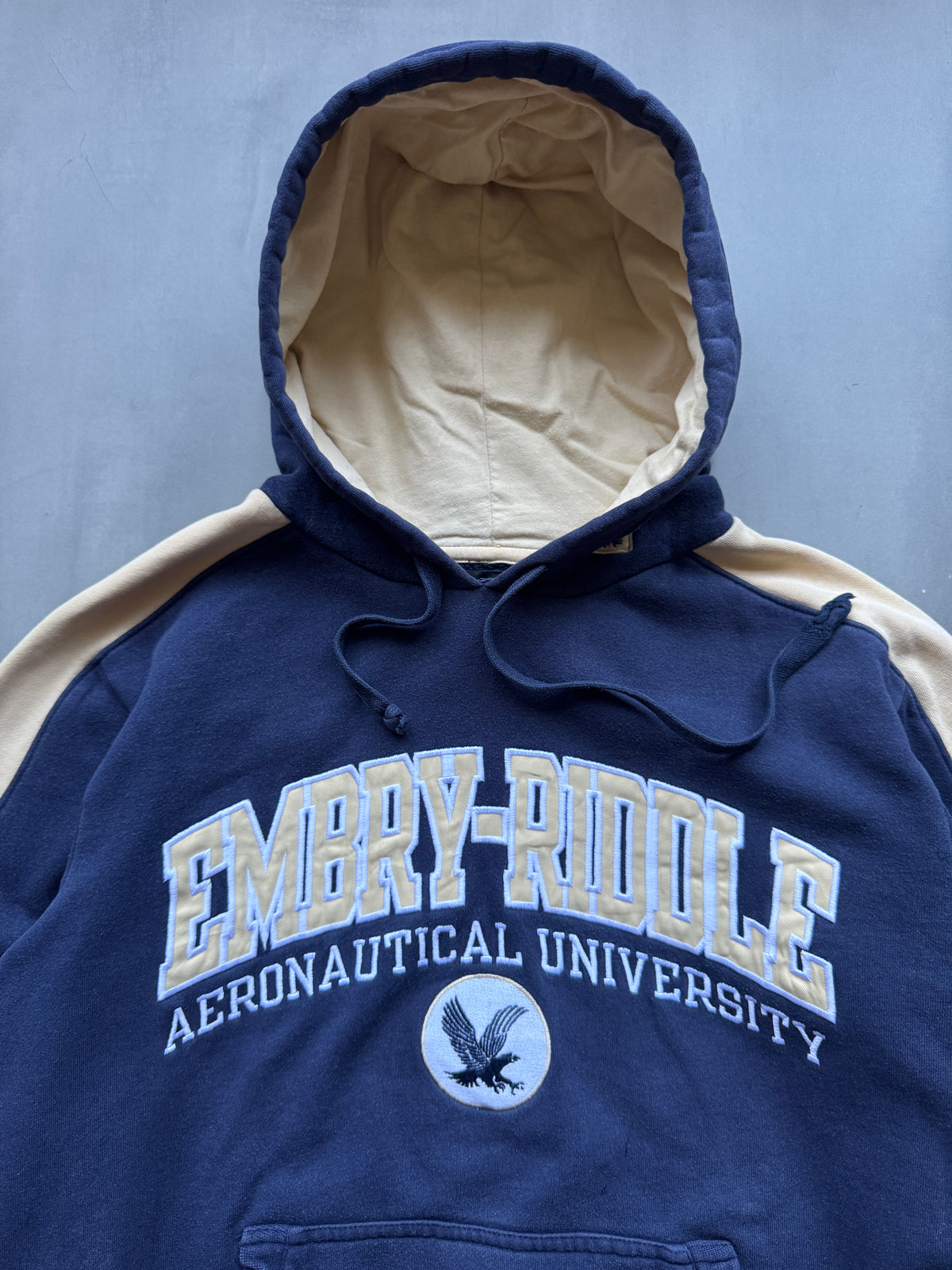 VINTAGE EMBRY-RIDDLE EAGLES NAVY HOODIE - M