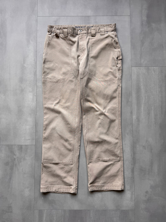 VINTAGE DULUTH TAUPE WORK PANTS - 32