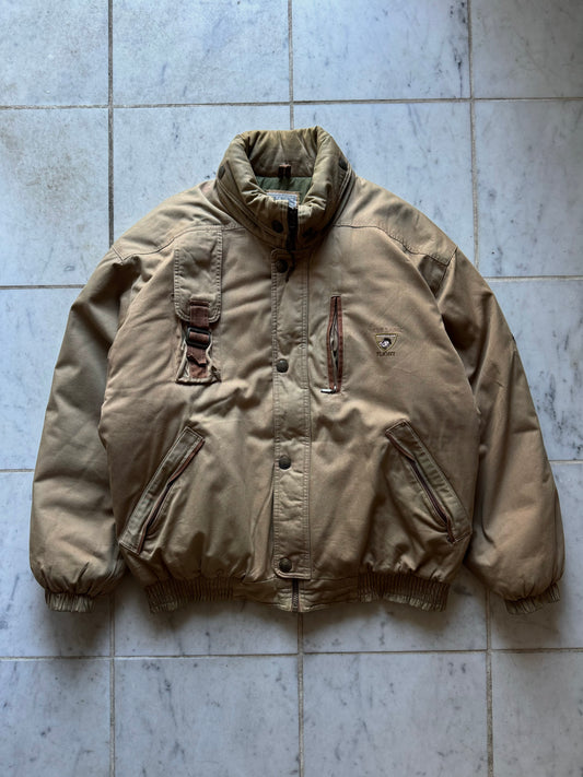 SKISS BEIGE FLIGHT JACKET - LARGE/XLARGE