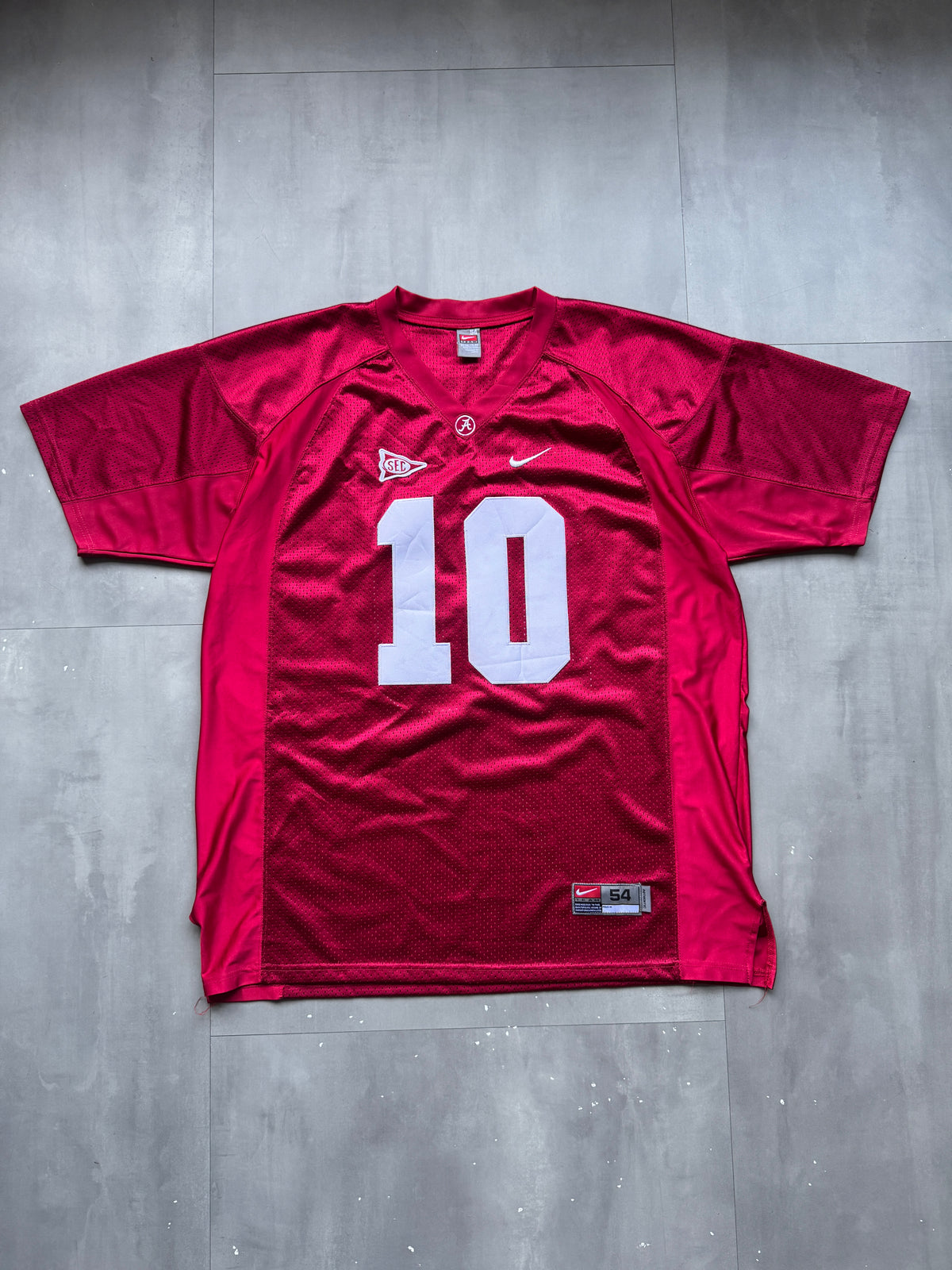 VINTAGE NIKE ALABAMA CRIMSON TIDE MCCARRON RED JERSEY - XXL