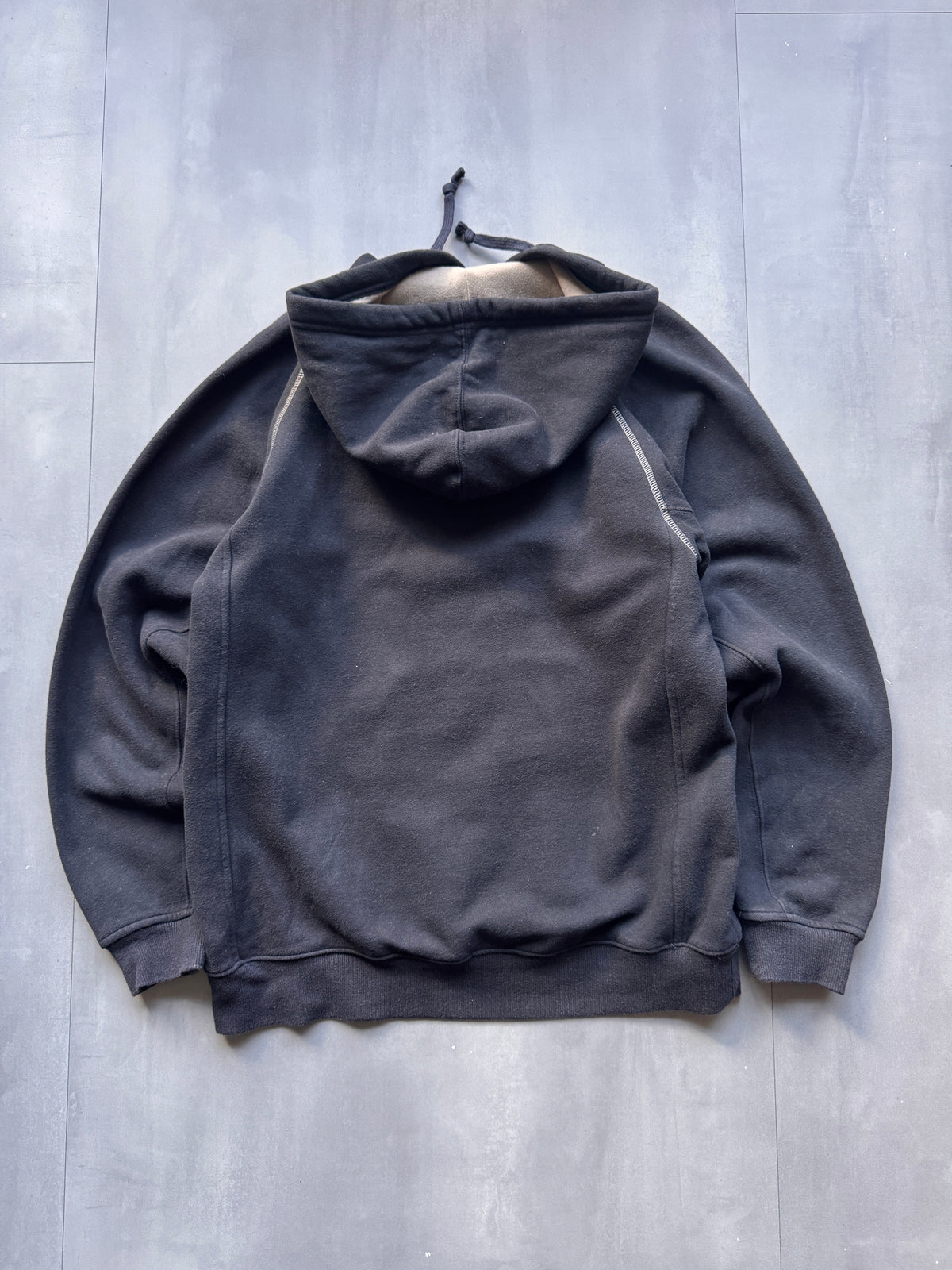 VINTAGE COLUMBIA GREY/BROWN HOODIE - S