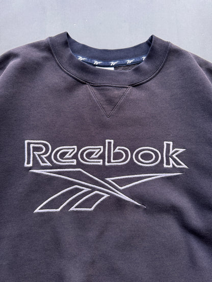 VINTAGE REEBOK FADED GREY SWEATER - S