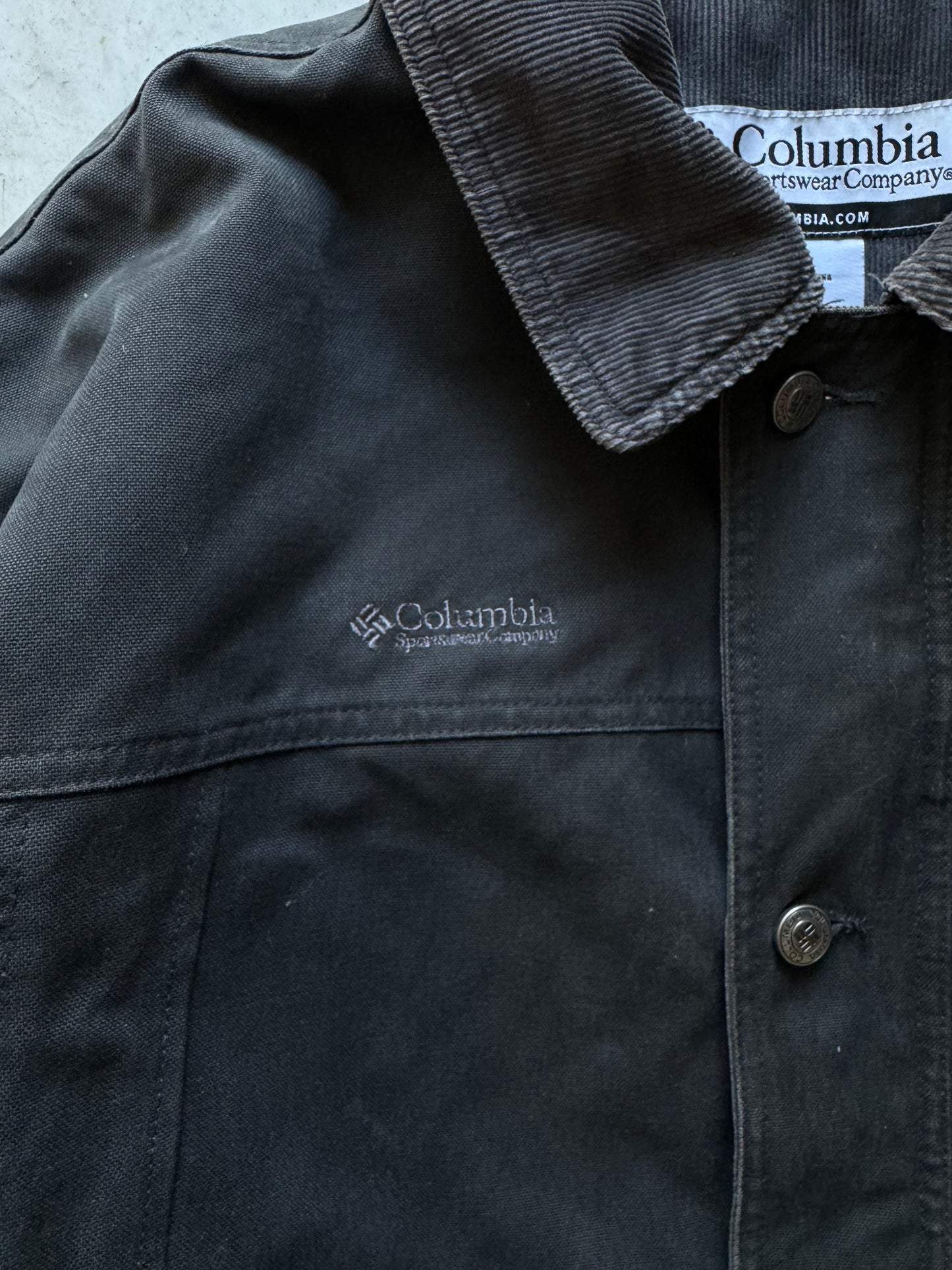 COLUMBIA SPORTSWEAR DARK GREY LINED WORKWEAR JACKET - XLARGE