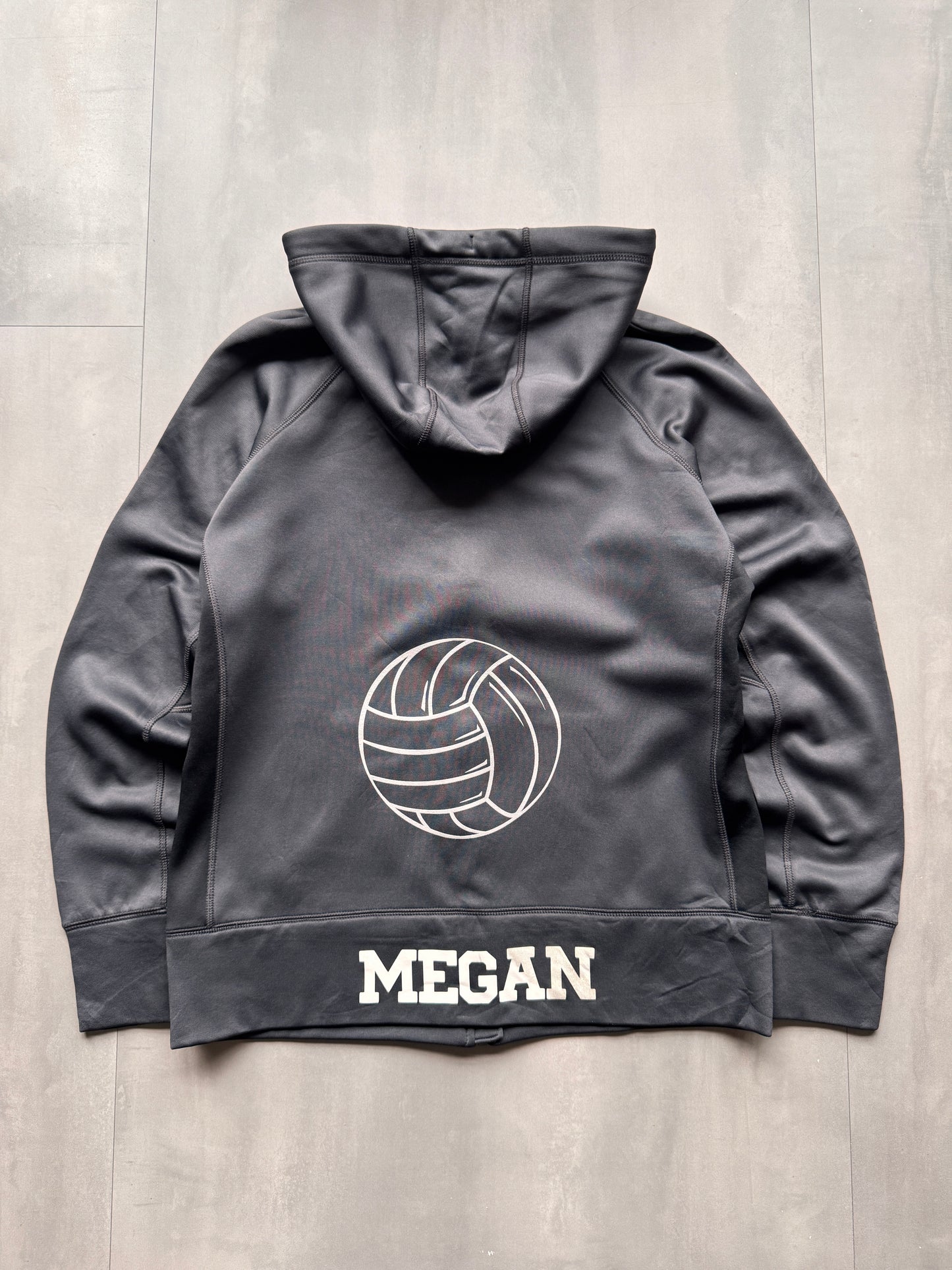 VINTAGE NIKE BASKETBALL GREY ZIP UP HOODIE - XL