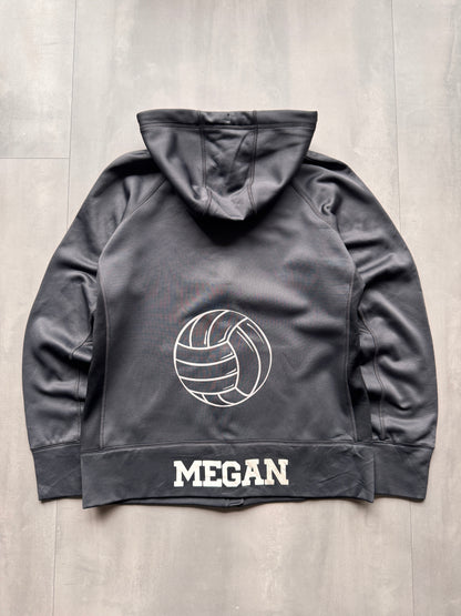 VINTAGE NIKE BASKETBALL GREY ZIP UP HOODIE - XL