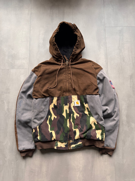 CARHARTT REWORKED CAMO PATTERN ACTIVE JACKET - M