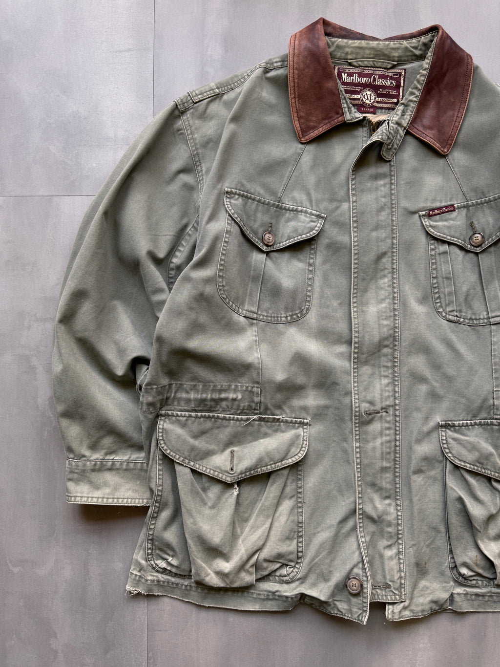 VINTAGE MARLBORO CLASSICS GREEN JACKET - XL