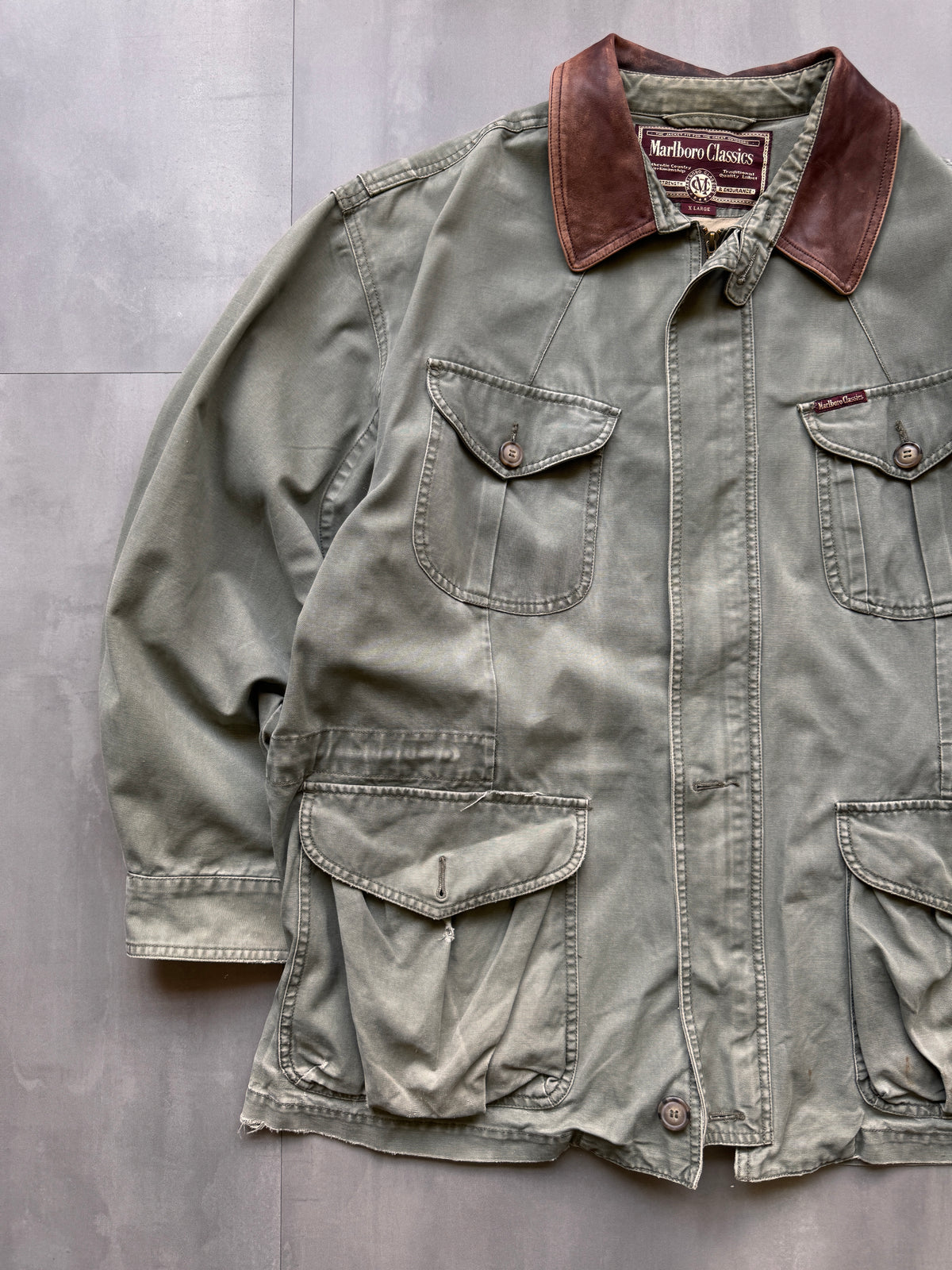 VINTAGE MARLBORO CLASSICS GREEN JACKET - XL