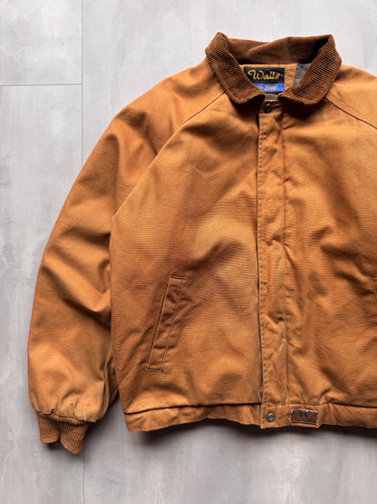 VINTAGE WALLS TAN TRUCKER JACKET - L