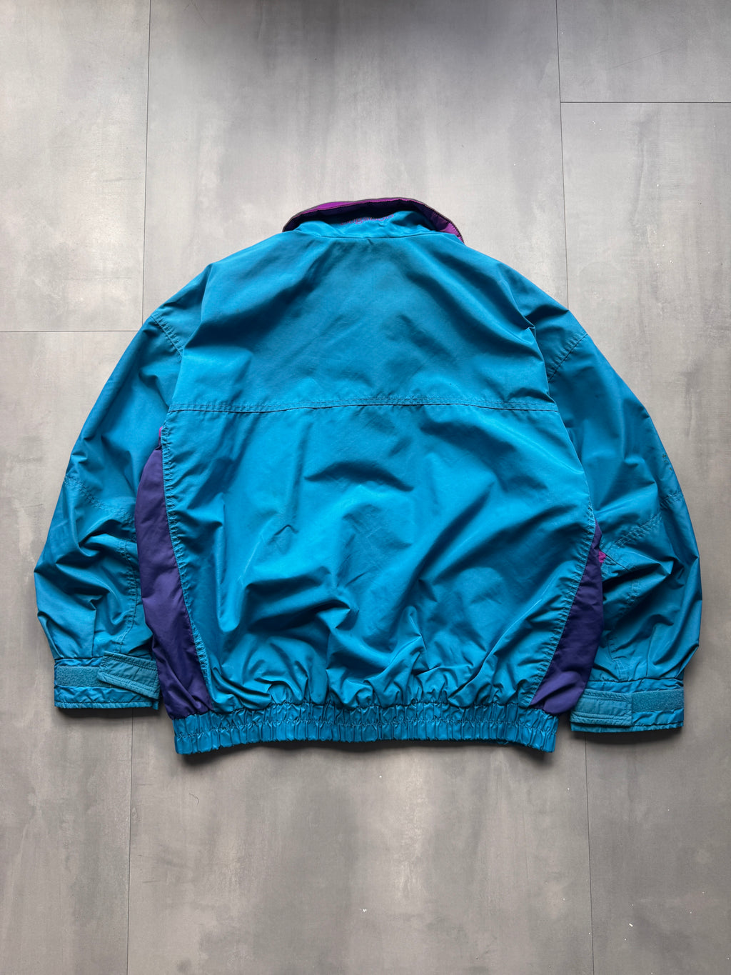 VINTAGE COLUMBIA FLEECE LINED BLUE JACKET - L
