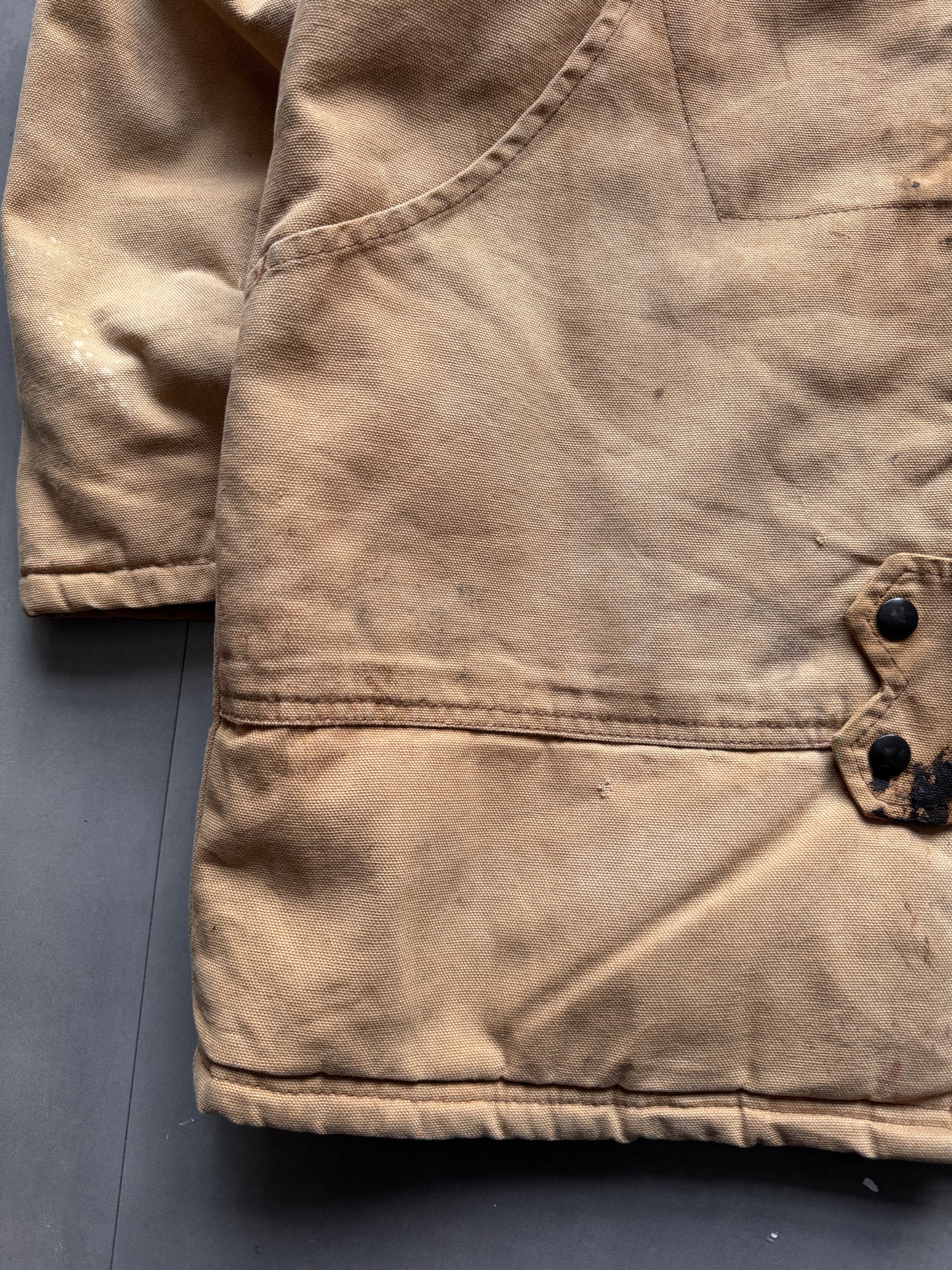 VINTAGE WORK KING TAN HOODED WORK JACKET - M