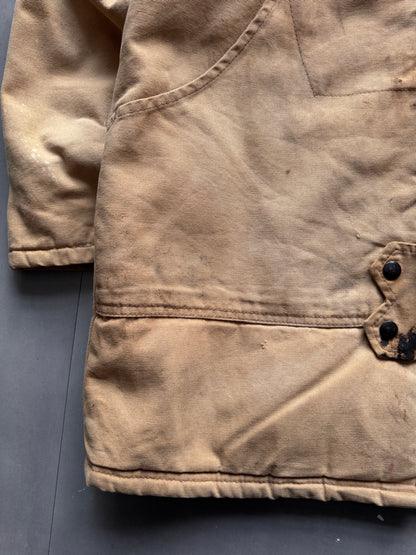 VINTAGE WORK KING TAN HOODED WORK JACKET - M