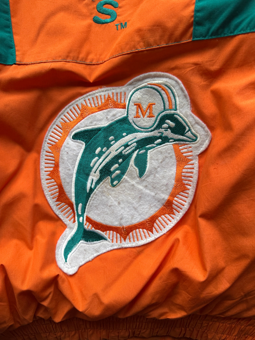 VINTAGE NFL MIAMI DOLPHINS PUFFER JACKET - XL